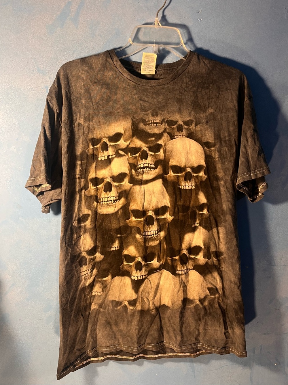 Y2K 3D Skulls Cotton T-Shirt